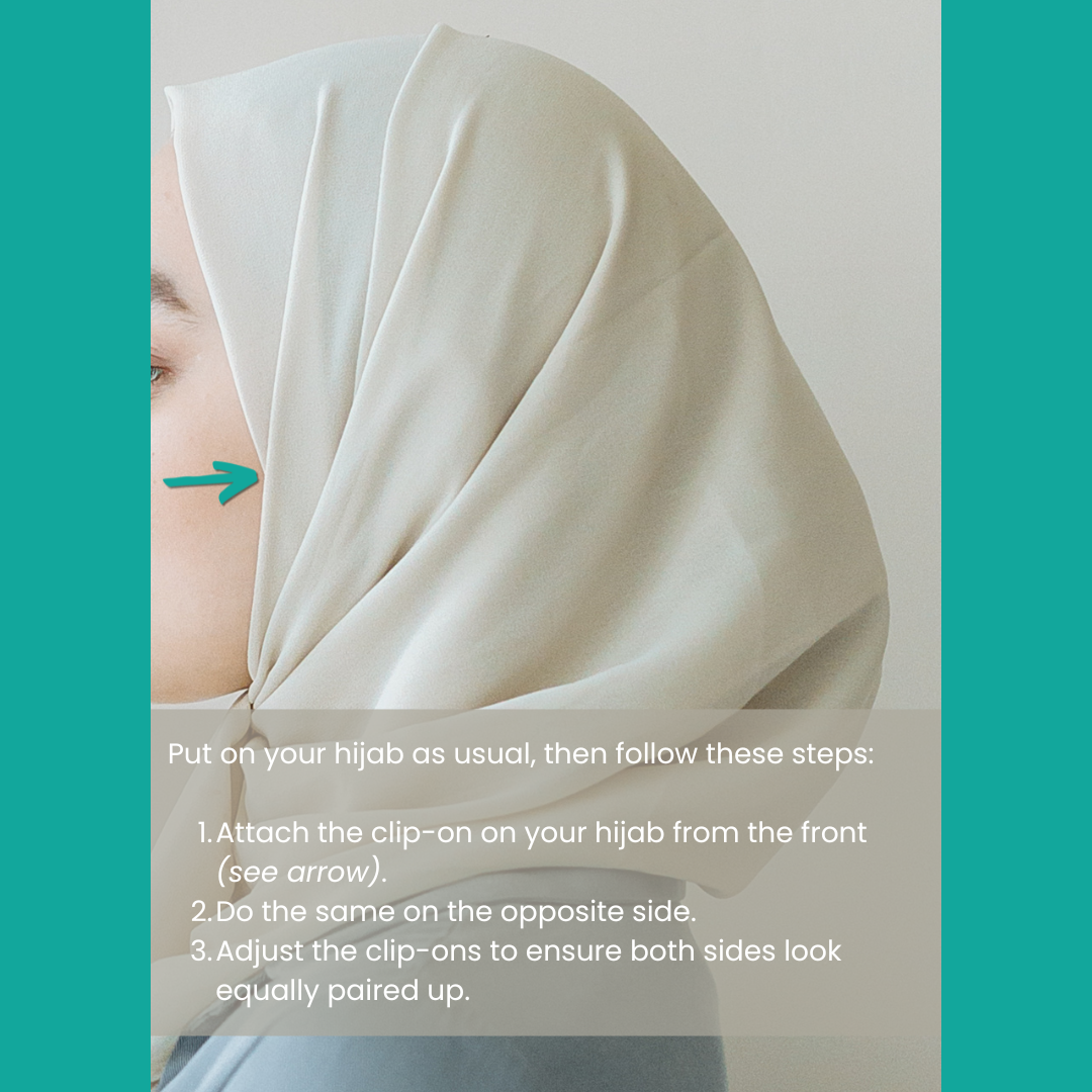 Hijab Clip-on: Keffiyeh Circle