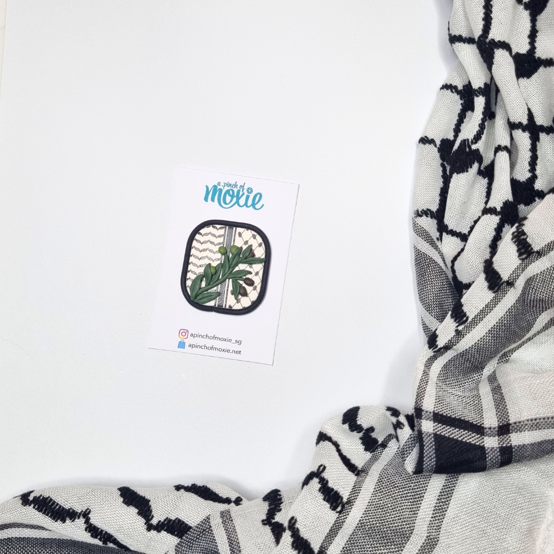 Keffiyeh | Olives: Brooch (INSTOCK)