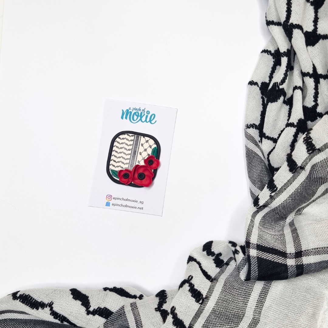 Keffiyeh | Poppies: Regular Brooch (INSTOCK)