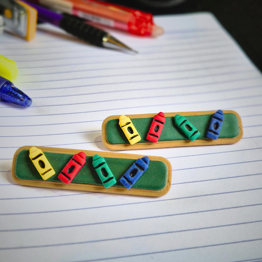 School Daze: Crayons Long Brooch