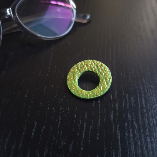 Green & Gold Speccy Brooch