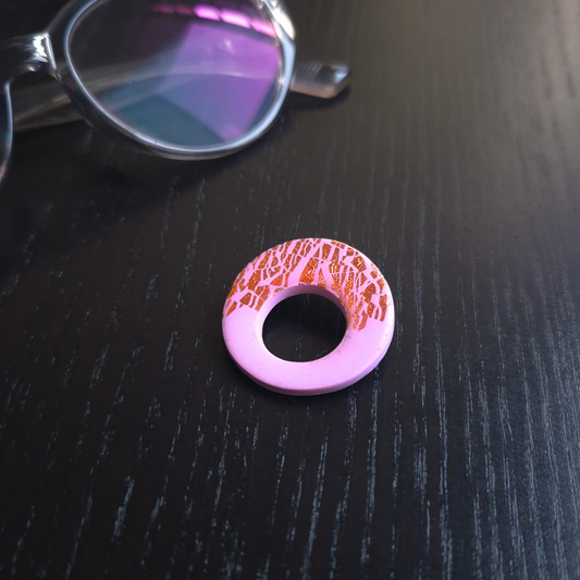 Pink & Rose Gold Speccy Brooch